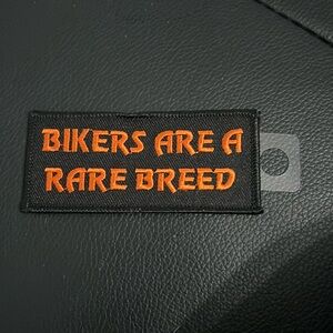 NWT “Bikers Are A Rare Breed” Motorcycle Patch Biker Accessory Iron-On USA